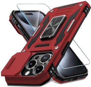 iPhone 15 Pro Max Case with Kickstand and Cover