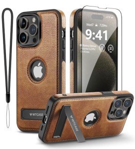 Magnetic Leather Case for iPhone 15 Pro Max