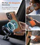 Magnetic Leather Case for iPhone 15 Pro Max