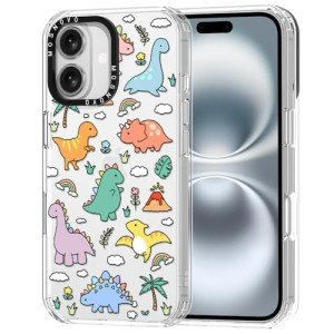 Dinosaur Land Clear TPU Case for iPhone 16