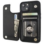 iPhone 14 Wallet Case with Card Holder – Black