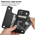 iPhone 14 Wallet Case with Card Holder – Black