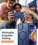 CANSHN Magnetic iPhone 14 Case - Deep Blue