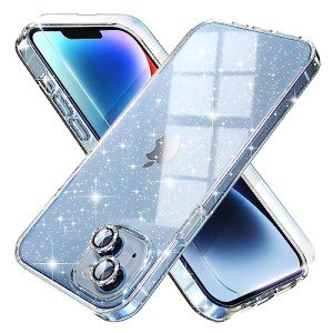 Cute Glitter Clear Case for iPhone 14