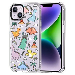 Dinosaur Land iPhone 14 Clear TPU Bumper Case
