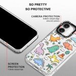 Dinosaur Land Clear TPU Case for iPhone 16