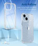 MIODIK iPhone 14 Case with Glitter & Protectors