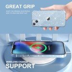 Cute Glitter Clear Case for iPhone 14