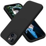 iPhone 14 Shockproof Slim Silicone Case (Black)