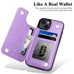 Stylish Purple iPhone 14 Case with Card Holder
