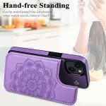 Stylish Purple iPhone 14 Case with Card Holder