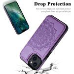 Stylish Purple iPhone 14 Case with Card Holder