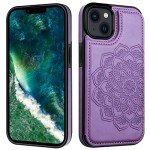 Stylish Purple iPhone 14 Case with Card Holder