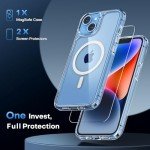 TAURI 3-in-1 Clear Case for iPhone 14 Plus