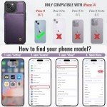 Vinich iPhone 14 Wallet Case with Kickstand - Purple