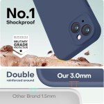 LOVE 3000 iPhone 14 Case - Shockproof Navy Blue