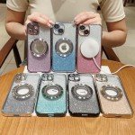 Pink Magnetic Glitter Case for iPhone 14