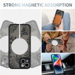 Black Floral MagSafe iPhone 14 Case for Women