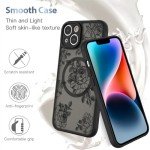 Black Floral MagSafe iPhone 14 Case for Women