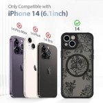 Black Floral MagSafe iPhone 14 Case for Women