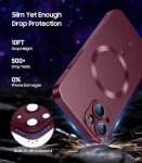 LEKEVO MagSafe Slim iPhone 14 Case - Burgundy
