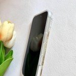 Floral Glitter Clear Case for iPhone 16