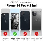 Temdan Waterproof iPhone 14 Pro Case - Black/Clear