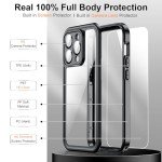 Temdan Waterproof iPhone 14 Pro Case - Black/Clear