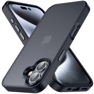 Yriklso Shockproof iPhone 16 Case - Frosted Black