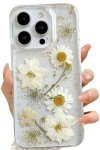 LSEEKA iPhone 14 Pro Clear Case with Flowers