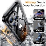 Temdan Waterproof iPhone 14 Pro Case - Black/Clear