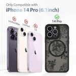 AIGOMARA iPhone 14 Pro Floral MagSafe Case