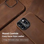 Belemay iPhone 14 Pro Leather Case - Retro Brown