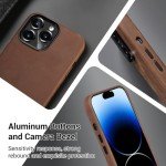 Belemay iPhone 14 Pro Leather Case - Retro Brown
