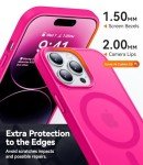 Hot Pink Magnetic iPhone 14 Pro Case - Slim & Shockproof
