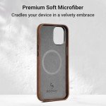 Belemay iPhone 14 Pro Leather Case - Retro Brown