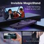 iPhone 14 Pro Max Case with Magnetic Stand - Purple
