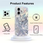 Shiny Silver Butterfly iPhone 16 Case - Slim & Cute