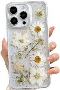 LSEEKA Clear iPhone 14 Pro Max Case with Flowers