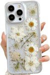 LSEEKA Clear iPhone 14 Pro Max Case with Flowers
