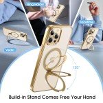 Alphex Slim MagSafe Case with Invisible Stand - Gold