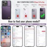 Vinich iPhone 14 Pro Max Wallet Case – Purple