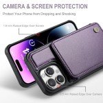 Vinich iPhone 14 Pro Max Wallet Case – Purple