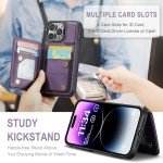 Vinich iPhone 14 Pro Max Wallet Case – Purple