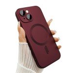 Magnetic iPhone 13 Case with Camera Protector - Wine Red