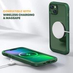 Rugged iPhone 13 Case with Screen Protector - Green