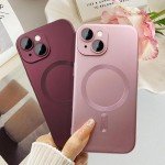 Magnetic iPhone 13 Case with Camera Protector - Wine Red