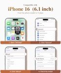 GVIEWIN Marble iPhone 16 Case with Protectors