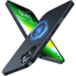 Magnetic Slim-Fit iPhone 16 Case - Matte Black