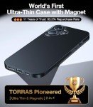 Magnetic Slim-Fit iPhone 16 Case - Matte Black